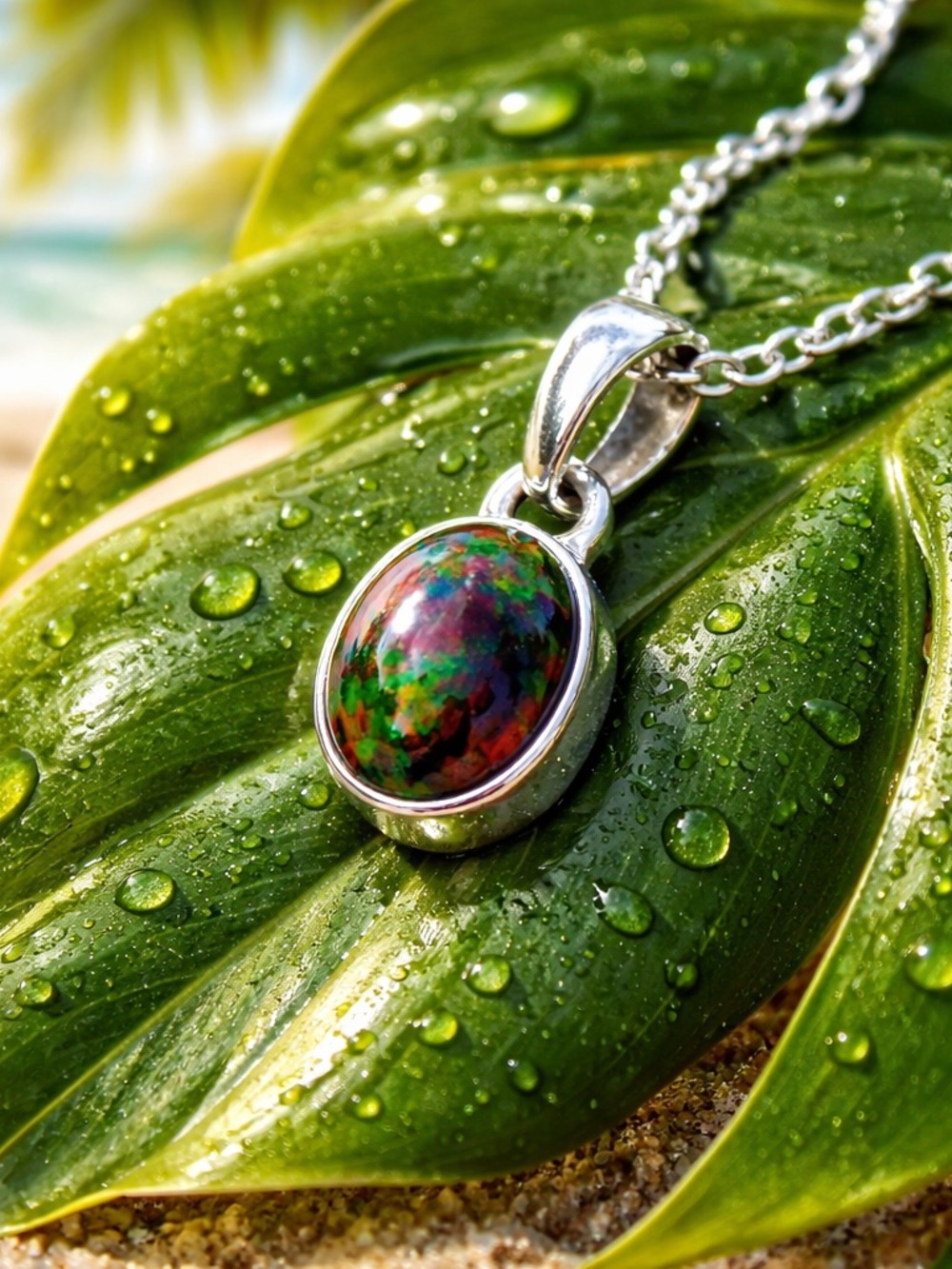 NEW! Chalama Black Opal Necklace